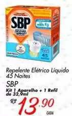 Oferta de SBP - Repelente Elétrico Líquido 45 Noites por R$13,9 em Super Muffato