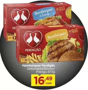 Oferta de Perdigão - Hambúrguer por R$16,49 em Carrefour