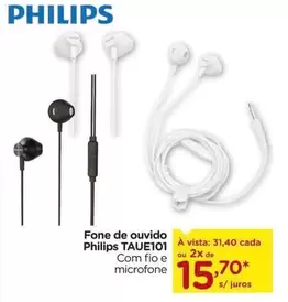 Oferta de Philips - Fone De Ouvido TAUE101 por R$15,7 em Carrefour