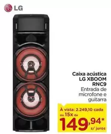 Oferta de LG - Caixa Acústica Xboom RNC9 por R$149,94 em Carrefour