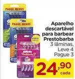 Oferta de Gillette - Aparelho Descartavel Para Barbear Prestobarba por R$24,9 em Carrefour