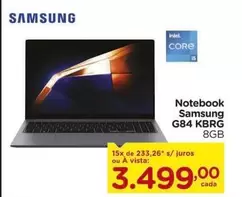 Oferta de Samsung - Notebook G84 KbRG por R$3499 em Carrefour