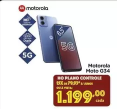 Oferta de Motorola - Moto G34 por R$1199 em Carrefour