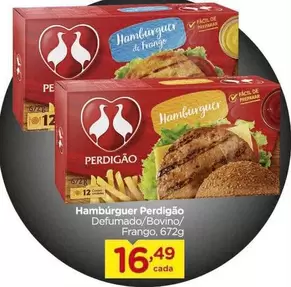 Oferta de Perdigão - Hambúrguer por R$16,49 em Carrefour