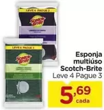 Oferta de Scotch Brite - Esponja Multiúso por R$5,69 em Carrefour