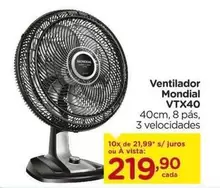 Oferta de Mondial - Ventilador Vtx40 por R$219,9 em Carrefour