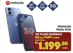 Oferta de Motorola - Moto G34 por R$1199 em Carrefour