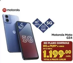 Oferta de Motorola - Moto G34 por R$1199 em Carrefour