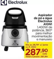 Oferta de Electrolux - Aspirador De Pó E Agua A10N1- por R$287,9 em Carrefour