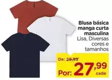 Oferta de Lisa - Blusa Básica Manga Curta por R$27,99 em Carrefour