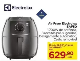 Oferta de Electrolux - Air Fryer EAF50 por R$629,9 em Carrefour