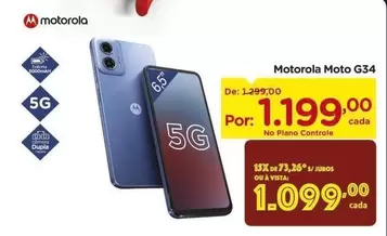 Oferta de Camera - Moto G34 por R$1199 em Carrefour