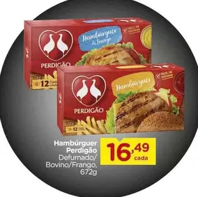 Oferta de Perdigão - Hambúrguer por R$16,49 em Carrefour