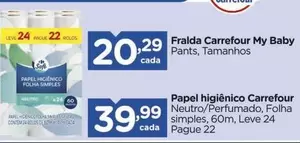 Oferta de Carrefour - Fralda My Baby por R$20,29 em Carrefour