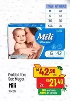 Oferta de Mili - Fralda Ultra Sec Mega por R$42,98 em Super Muffato