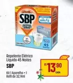 Oferta de SBP - Repelente Elétrico Líquido 45 Noites por R$13,9 em Super Muffato