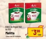 Oferta de Melitta - Filtro De Papel por R$3,99 em Super Muffato