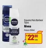 Oferta de Nivea - Espuma Para Barbear Tipos por R$22,9 em Super Muffato