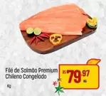 Oferta de Premium - Filé De Salmão  Chileno Congelado por R$79,97 em Super Muffato