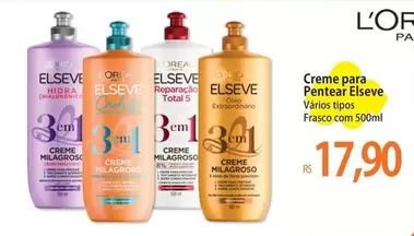 Oferta de Elsève - Creme Para Pentear por R$17,9 em Atacadão