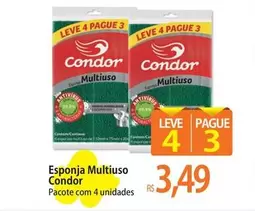 Oferta de Condor - Esponja Multiuso por R$3,49 em Atacadão