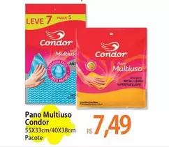 Oferta de Condor - Pano Multiuso por R$7,49 em Atacadão