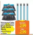 Oferta de Maria - Vassoura/cabo Para Vassoura/rodo Santa por R$2,99 em Atacadão