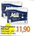 Oferta de Mili - Papel Higiênico Dual por R$11,9 em Atacadão