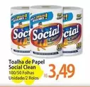 Oferta de Social Clean - Toalha De Papel por R$3,49 em Atacadão