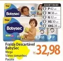 Oferta de Babysec - Fralda Descartável por R$32,98 em Atacadão