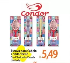 Oferta de Condor - Escova Para Cabelo Belle por R$5,49 em Atacadão