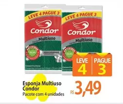 Oferta de Condor - Esponja Multiuso por R$3,49 em Atacadão