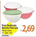 Oferta de Plasvale - Pote Redondo Biovita por R$2,69 em Atacadão