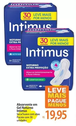 Oferta de Intimus - Absorvente Em Gel Noturno por R$19,95 em Atacadão