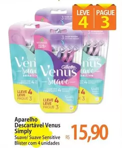 Oferta de Leve - Aparelho Descartável Simply por R$15,9 em Atacadão