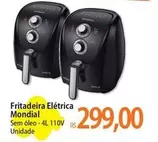 Oferta de Mondial - Fritadeira Eléctrica por R$299 em Atacadão