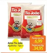 Oferta de Tio João - Arroz por R$6,99 em Atacadão