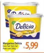 Oferta de Delícia - Margarina por R$5,99 em Atacadão