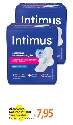 Oferta de Intimus - Absorvente Noturno por R$7,95 em Atacadão