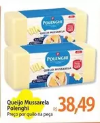 Oferta de Polenghi - Queijo Mussarela por R$38,49 em Atacadão