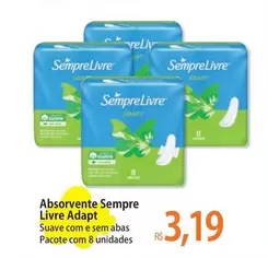 Oferta de Sempre Livre - Absorvente Adapt por R$3,19 em Atacadão