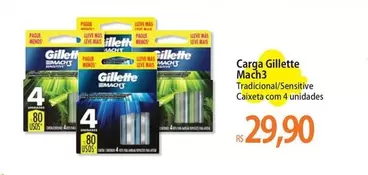 Oferta de Gillette - Mach3 por R$29,9 em Atacadão