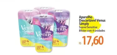 Oferta de Gillette - Aparelho Descartável Venus Simply por R$17,6 em Atacadão