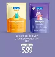 Oferta de BARUEL - Sh Inf Baby 210ml Suave/S.TRAN Ref por R$5,99 em Atacadão