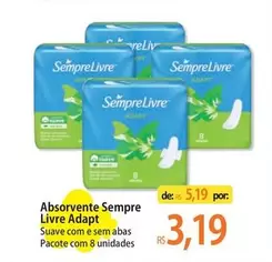 Oferta de Sempre Livre - Absorvente Adapt por R$3,19 em Atacadão