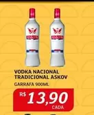 Oferta de Nacional - Vodka Nacional Tradicional por R$13,9 em Assaí Atacadista