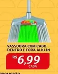 Oferta de Alklin - Vassoura Com Cabo Dentro E Fora por R$6,99 em Assaí Atacadista