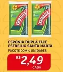 Oferta de Esfrelux - Esponja Dupla Face por R$2,49 em Assaí Atacadista