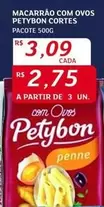 Oferta de Petybon - Macarrão Com Ovos Cortes por R$3,09 em Assaí Atacadista