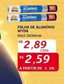 Oferta de Wyda - Folha De Aluminio por R$2,89 em Assaí Atacadista